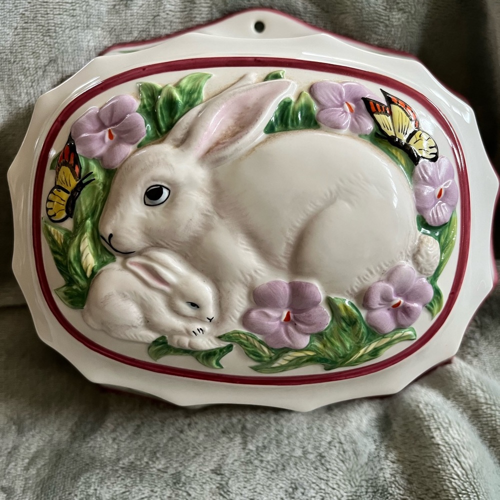 Le Cordon Bleu Franklin Mint Rabbit Bunny Gelatin Jello Mold Vintage EUC